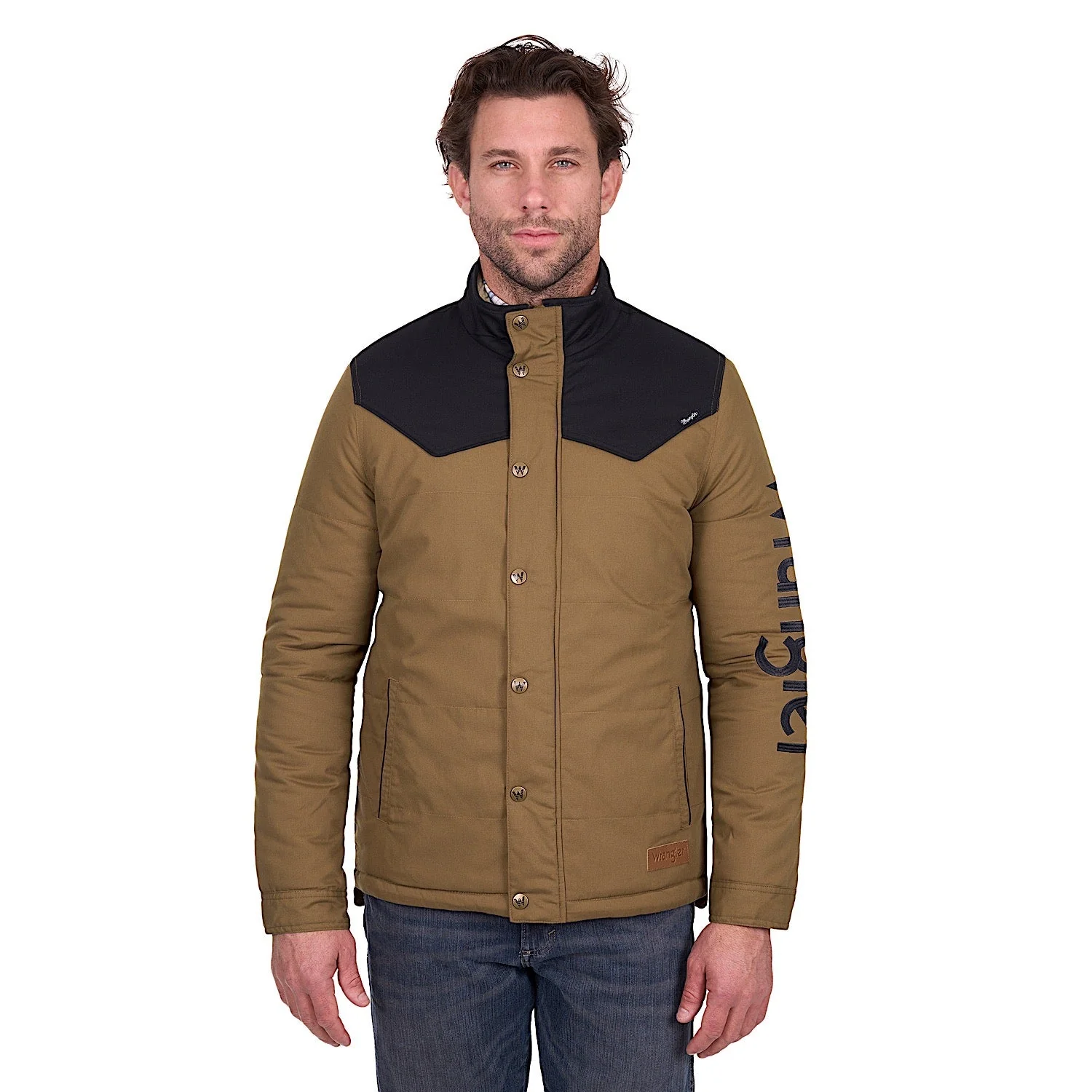 Wrangler Men's Ruben Jacket - Dark Tan/Black - Image 2