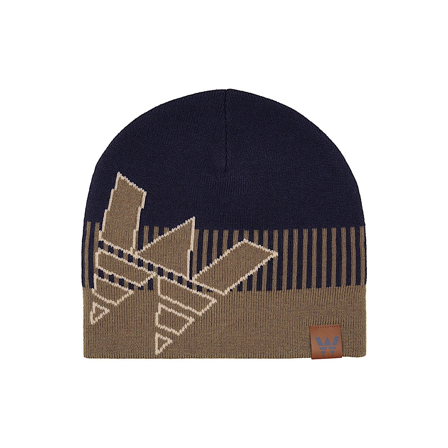 Wrangler Stan Beanie - Navy/Tan