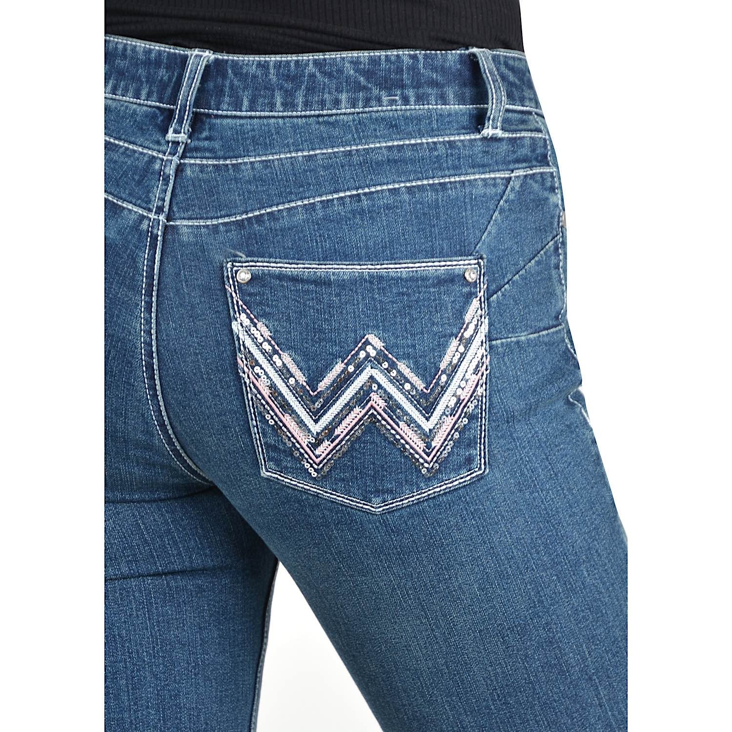 Wrangler Womens Arizona Jean - Q-Baby Booty Up Vintage Wash - Image 3