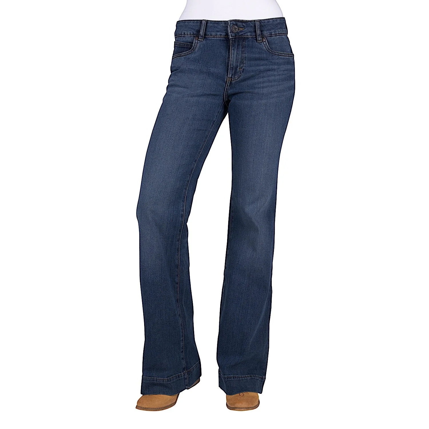 Wrangler Women's Blair Trouser Jean - Mae - 34" - Mid Indigo - Image 2