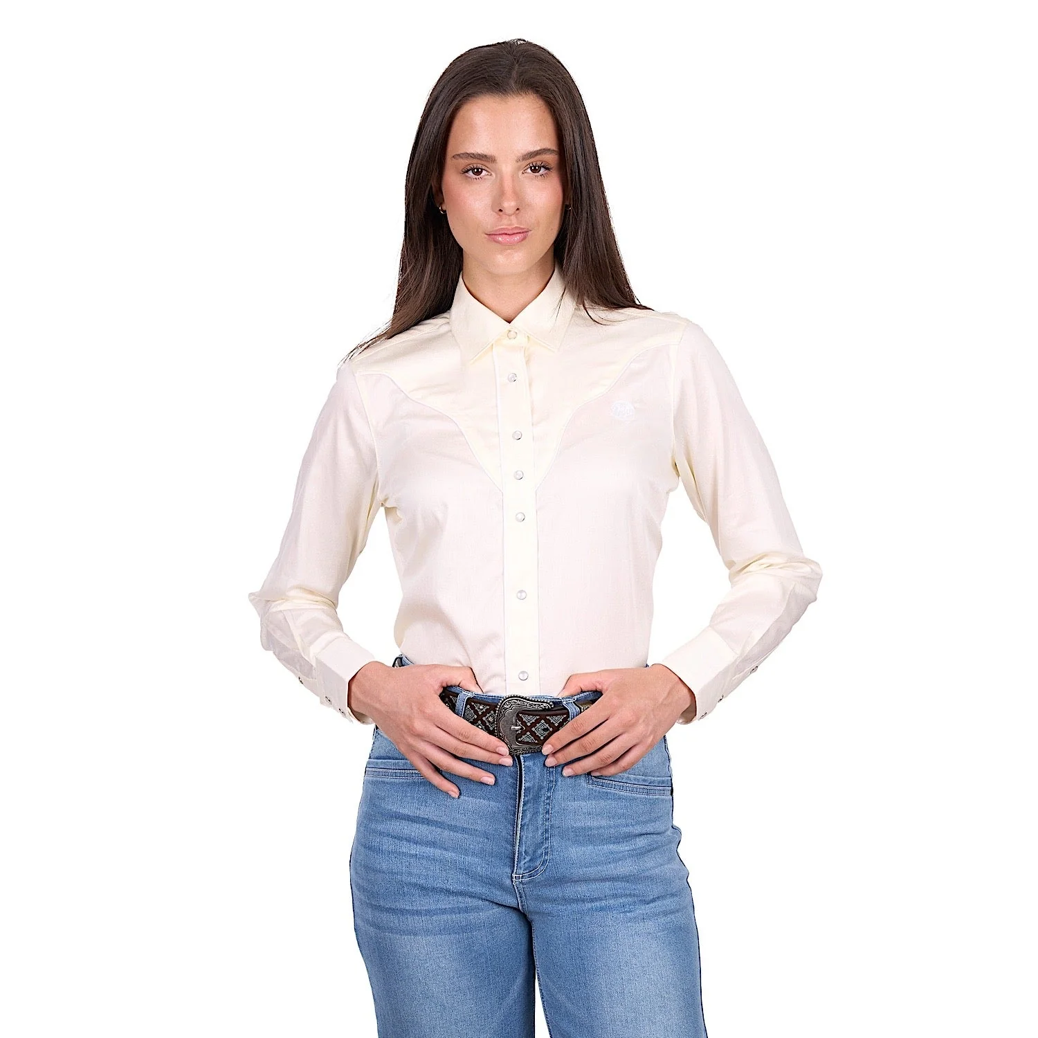 Wrangler Women's Bridget Western Shirt - Cream