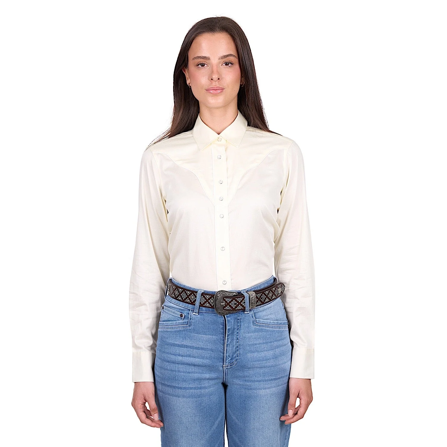 Wrangler Women's Bridget Western Shirt - Cream - Image 2