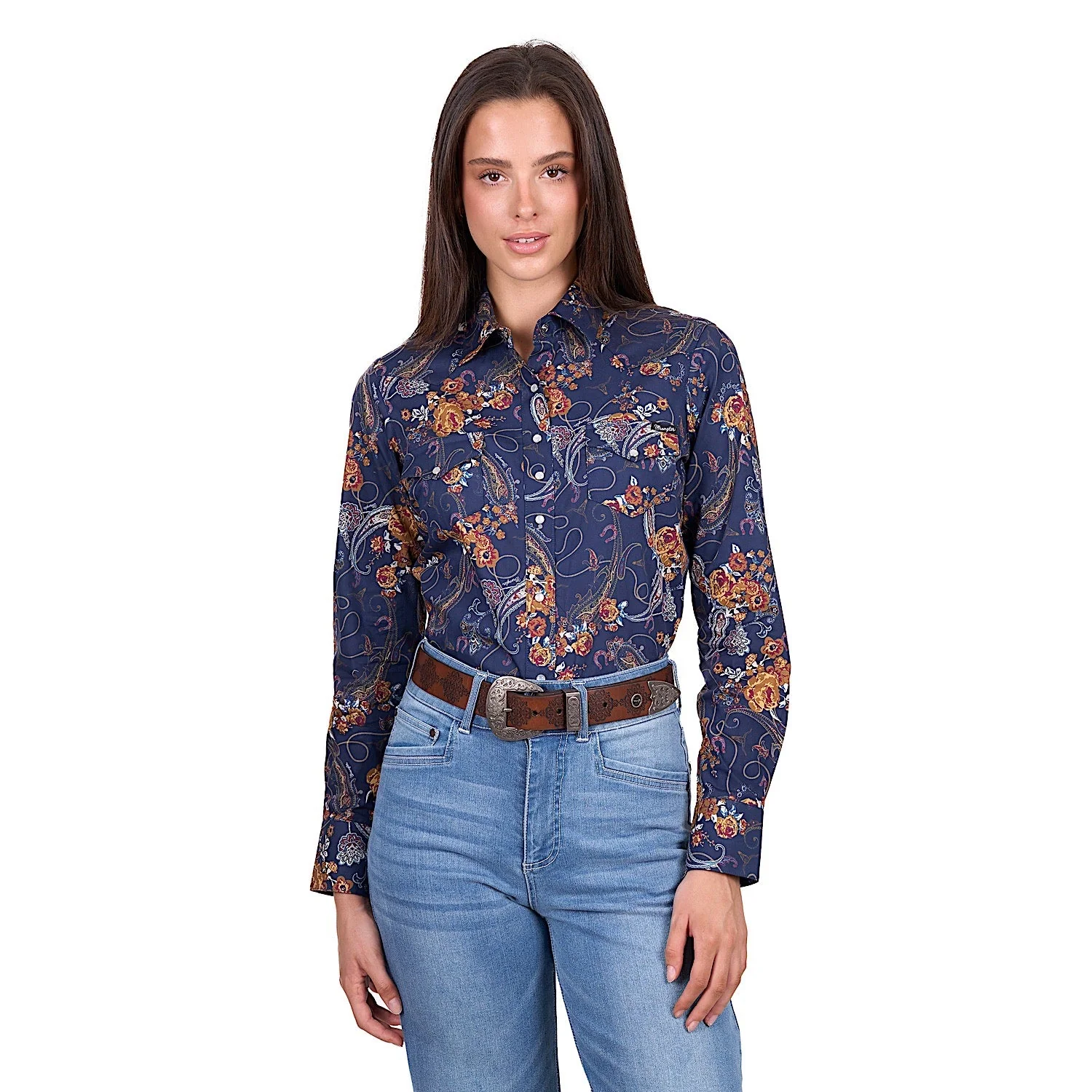 Wrangler Women's Bronx Shirt - Navy