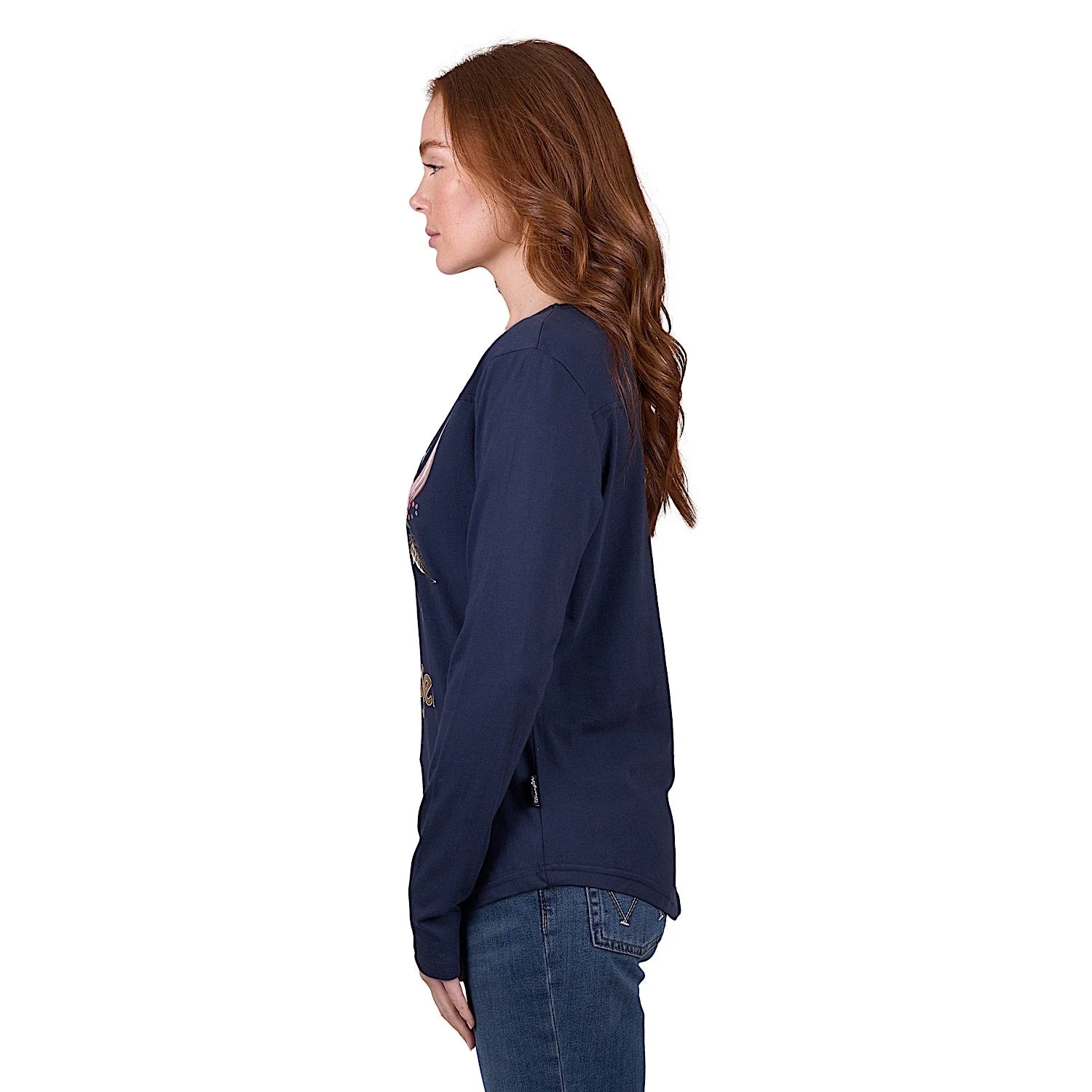 Wrangler Women's Claudia Long Sleeve Tee - Navy - Image 3
