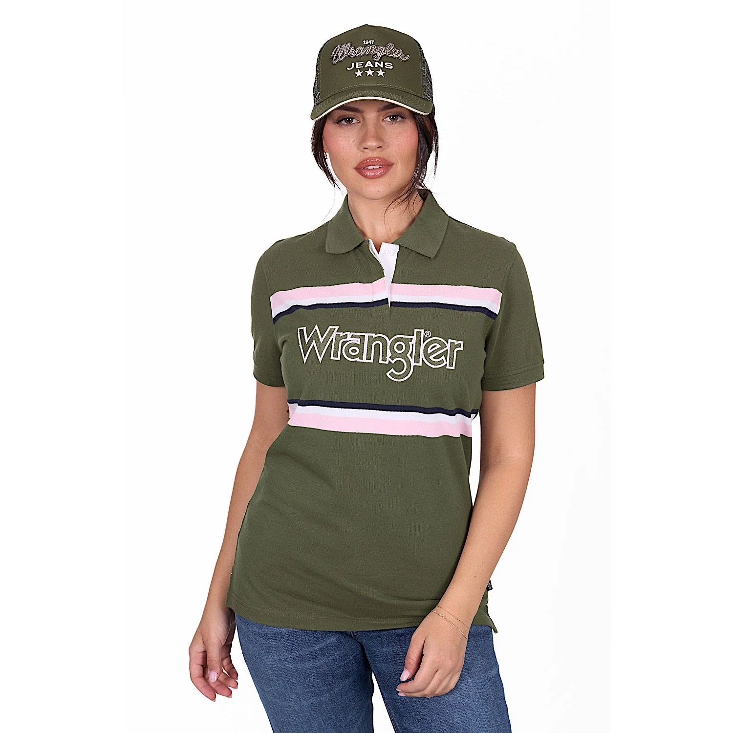 Wrangler Women's Hallie Polo - Olive - Image 4