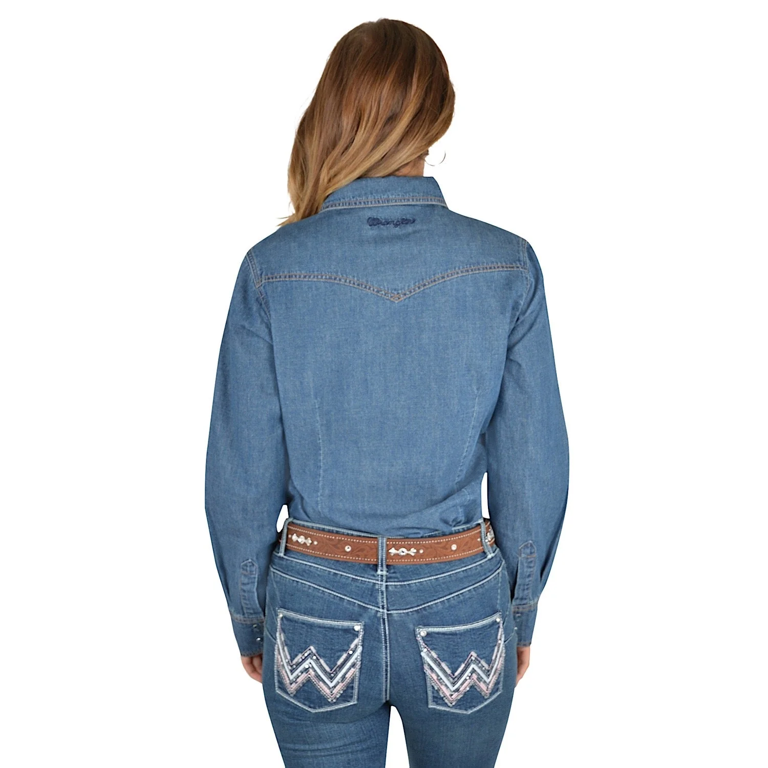 Wrangler Women's Jay Denim Western Shirt Denim - Image 2