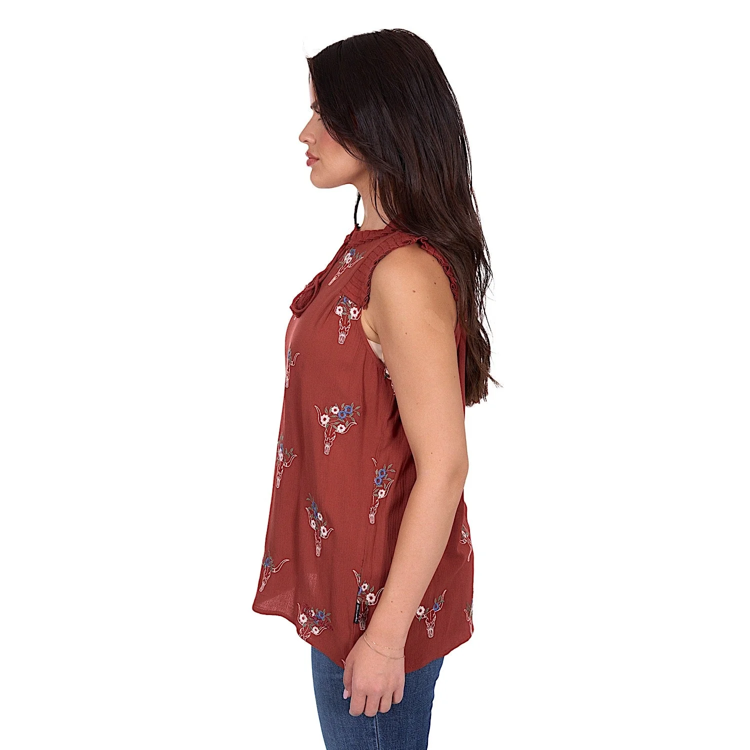 Wrangler Women's Krissy Blouse - Rust - Image 3