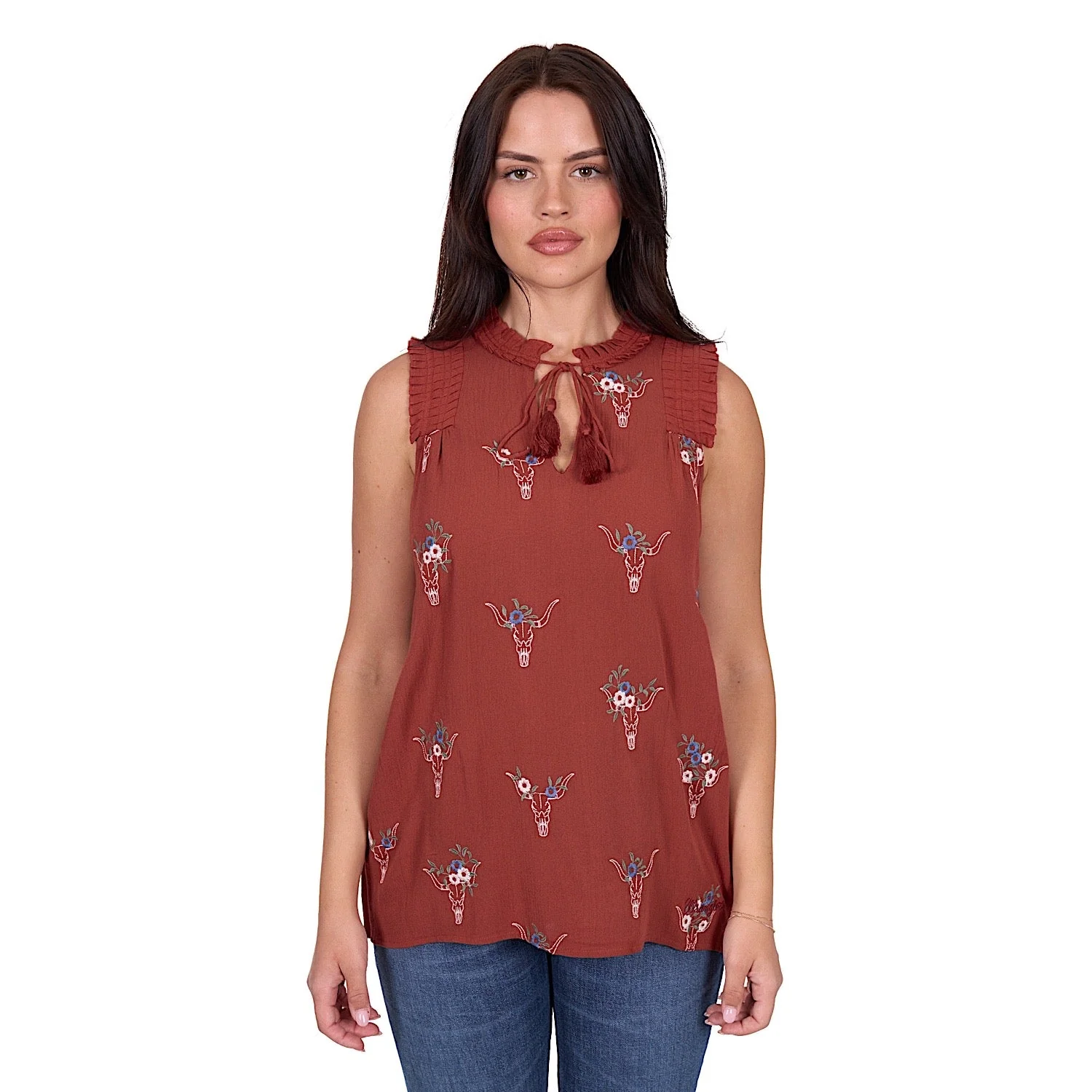 Wrangler Women's Krissy Blouse - Rust - Image 4