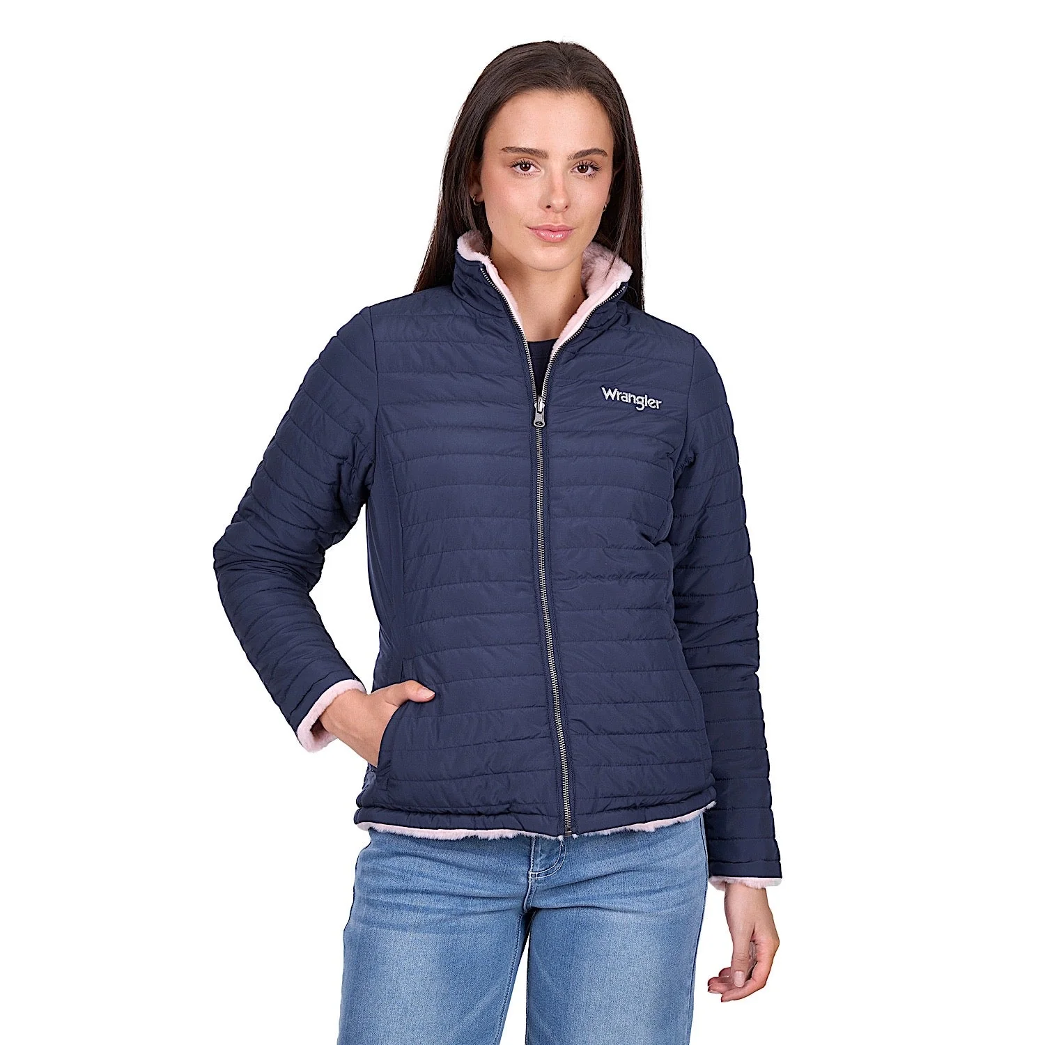 Wrangler Women's Marta Reversible Jacket - Navy/Pink