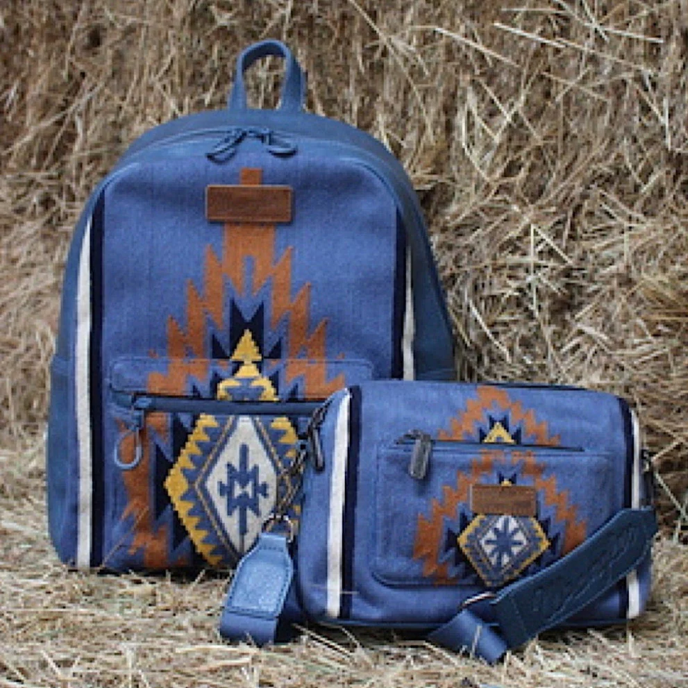 Wrangler Women's Maya Aztec Crossbody Bag - Blue - Image 2