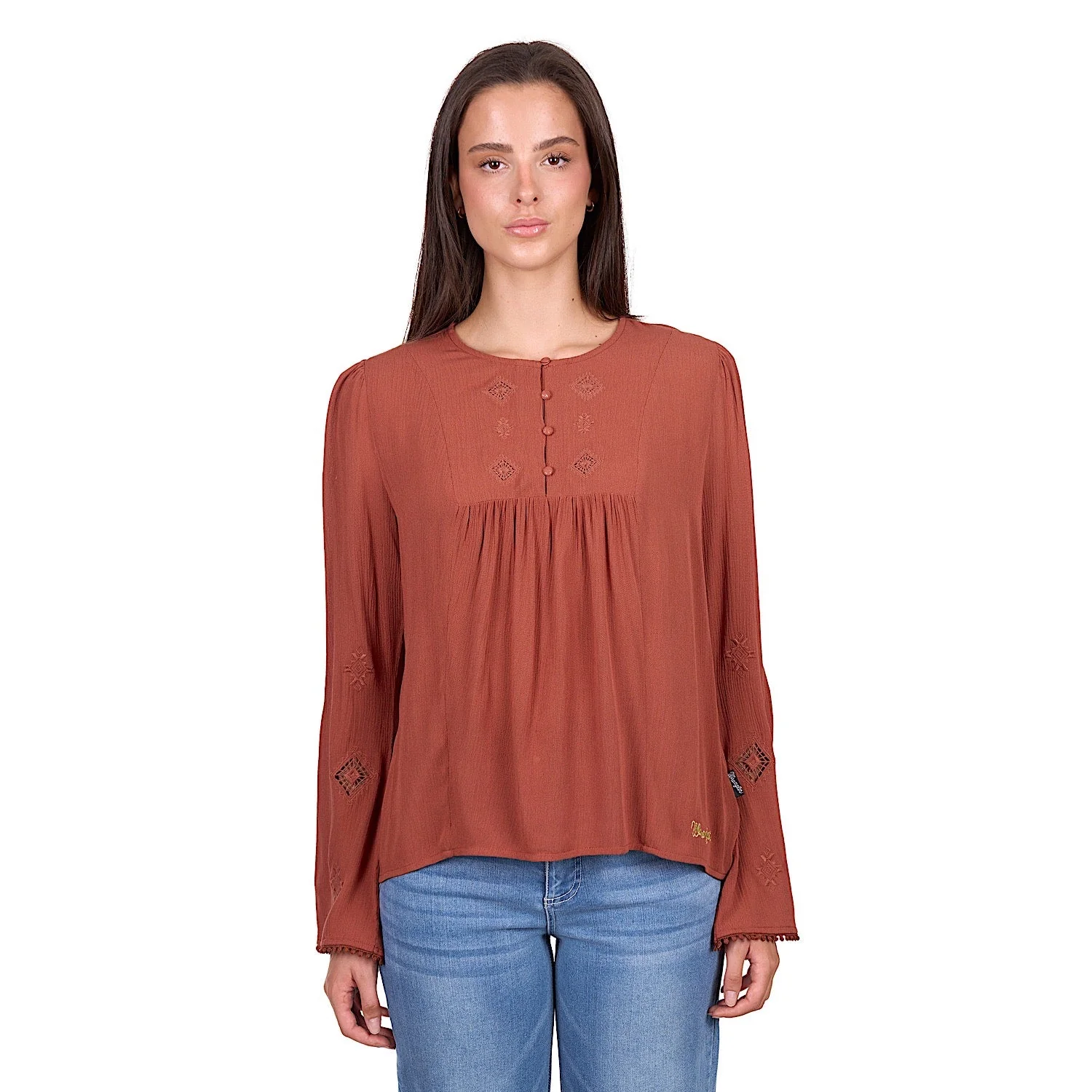 Wrangler Women's Roxana Blouse - Copper - Image 2