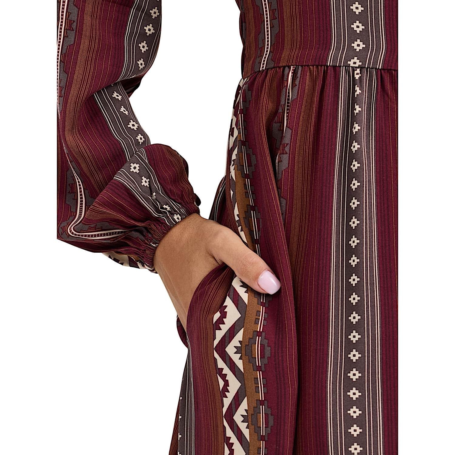 Wrangler Women's Vintage Maxi Long Sleeve Dress - Port - Image 4