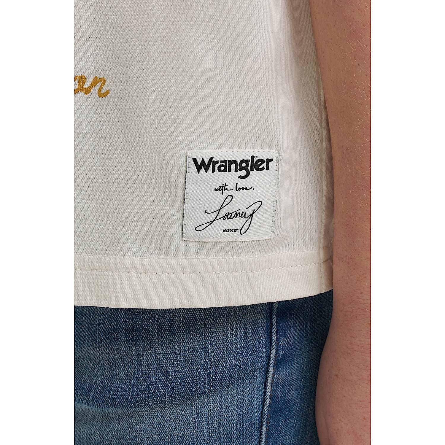 Wrangler X Lainey Wilson Girls Country Cool Oversized T Shirt - White - Image 3
